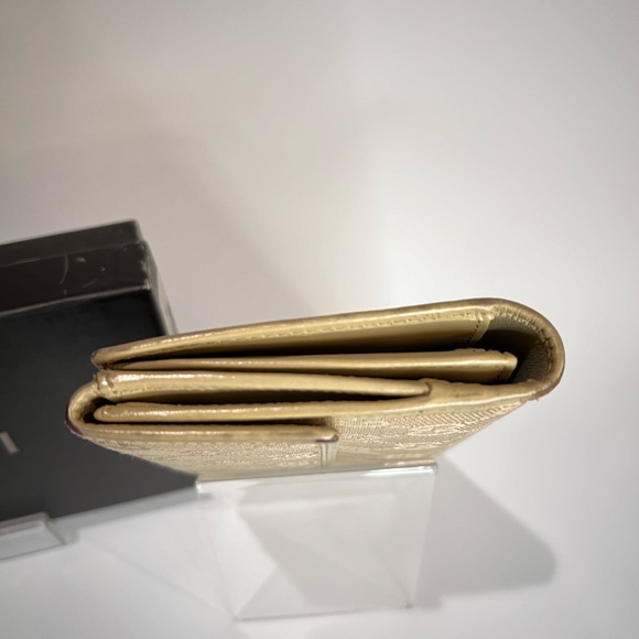 AUTHENTIC GUCCI GG SIGNATURE CANVAS LONG WALLET BEIGE IVORY LEATHER WITH BOX - Picture 5 of 12